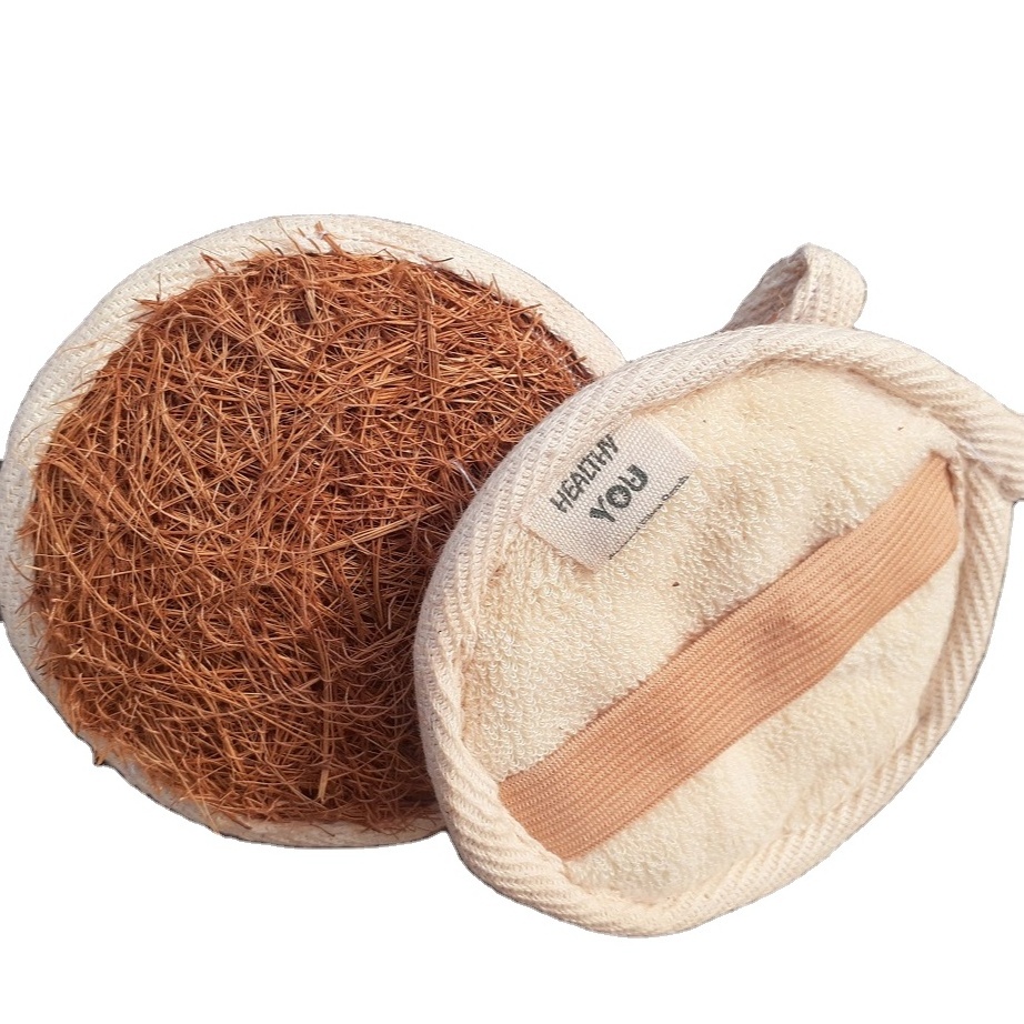 Comfortable Coconut fiber deep clean long shower bath body loofah scrubber