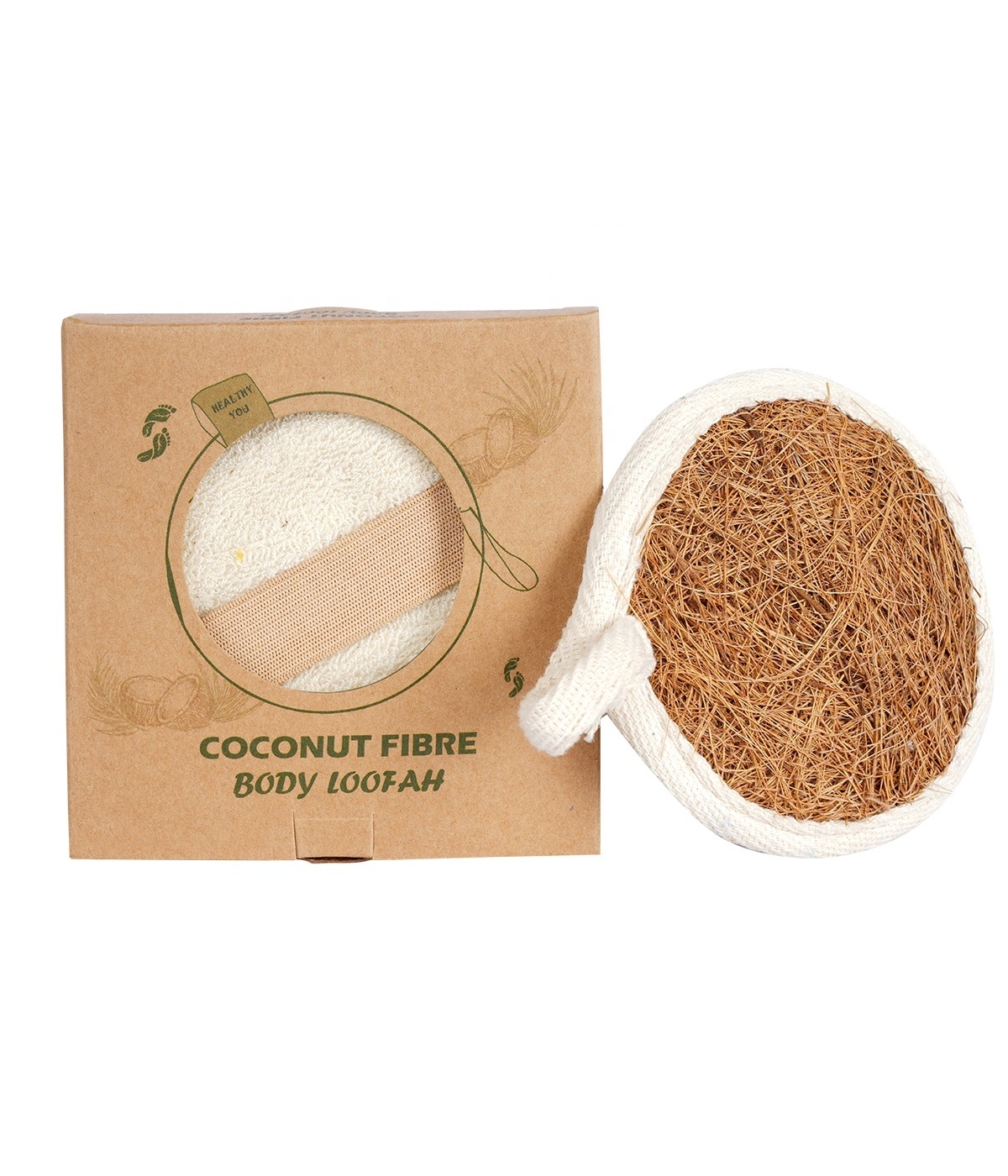 NOURISHING BODY BATH SKIN CARE FACE AND FEET SPONGE LOOFAH VETTIVER COCONUT FIBRE Eco Friendly