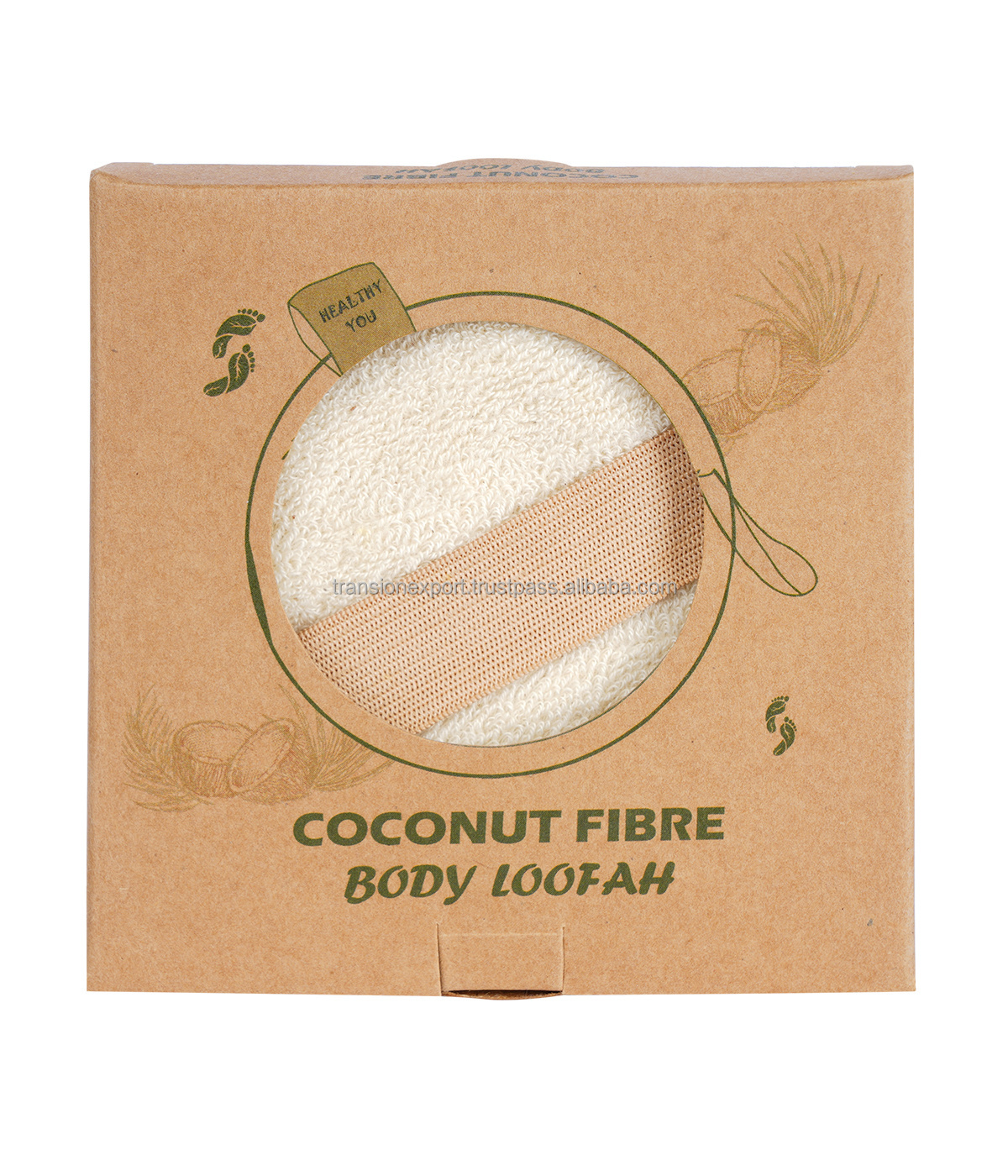 NOURISHING BODY BATH SKIN CARE FACE AND FEET SPONGE LOOFAH VETTIVER COCONUT FIBRE Eco Friendly