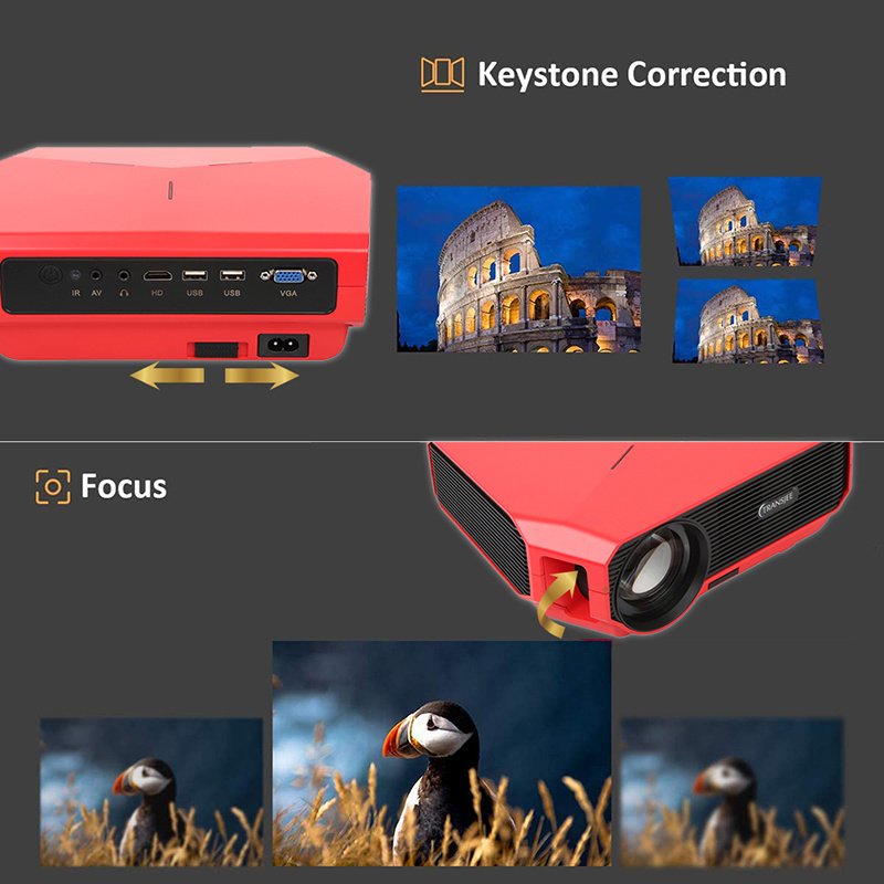 LED Video Projector Support HD 1080P with HD Wireless for Smartphone tablet pc TV Stick PS4 Gaming Laptop DVD PC Home