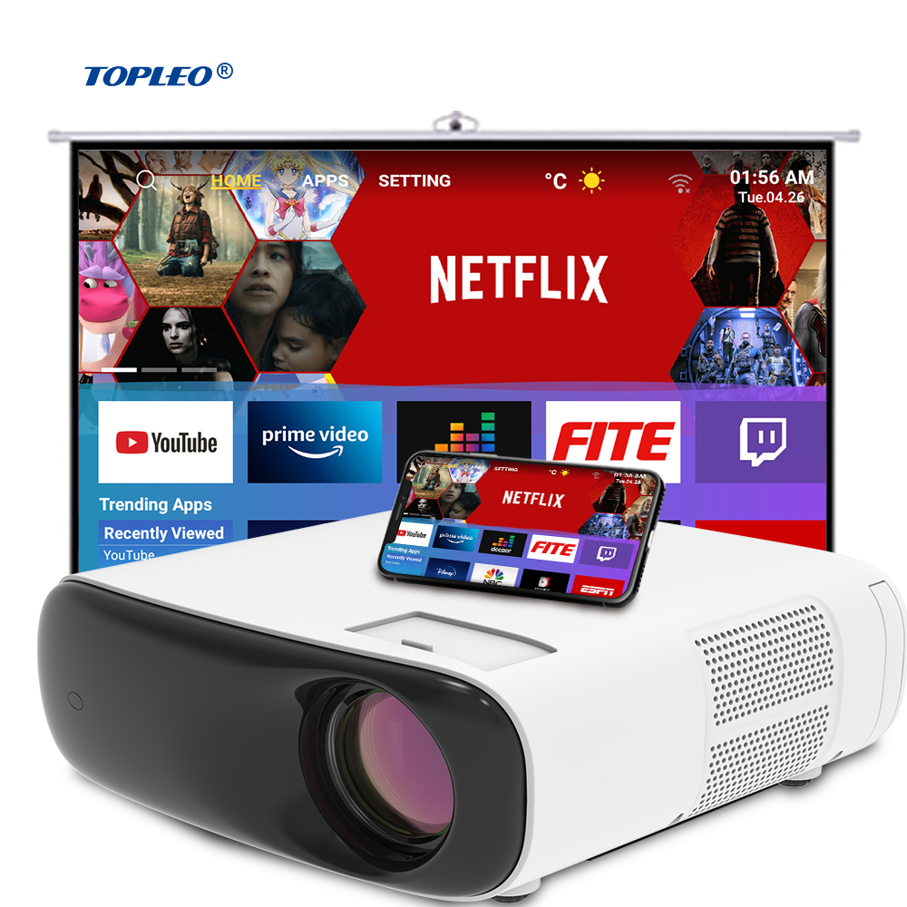 Projector 5G WiFi Bluetooth Full HD 1080P 4K Supported A70 Projector Home Cinema Projector Compatible with Smartphone HDMI USB