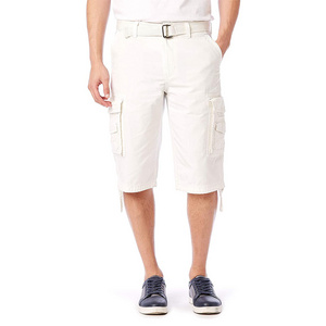 Men Cotton loose fit Pants Men's Casual Knee Shorts Pocket twill Zip Fly Cargo Pants Cargo Shorts