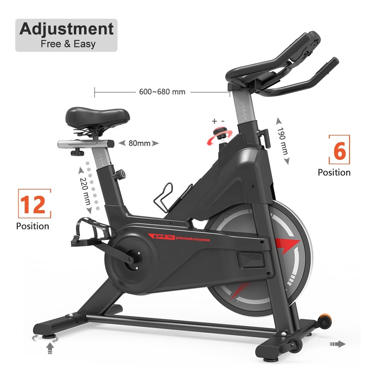 Pedal Exercise Indoor Spinning Bike Home Use with Magnetic Resistance Zwif Bluetooth App