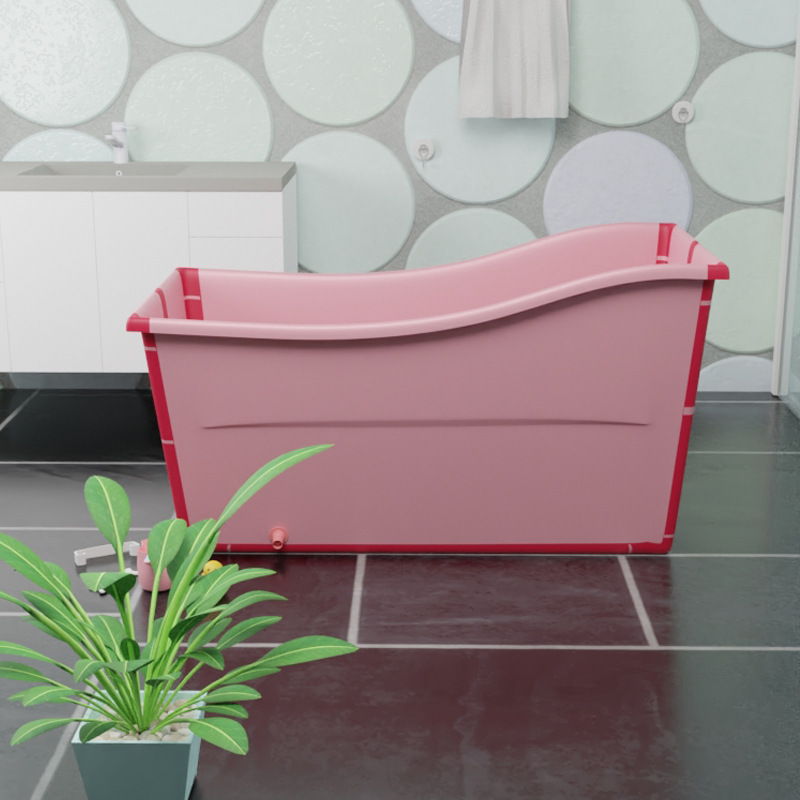 Unisex Household Bathroom Spa Bathtub Tub Shower Basin Folding Bath Tub Full Body Household Bath Barrel Portable Bathtub