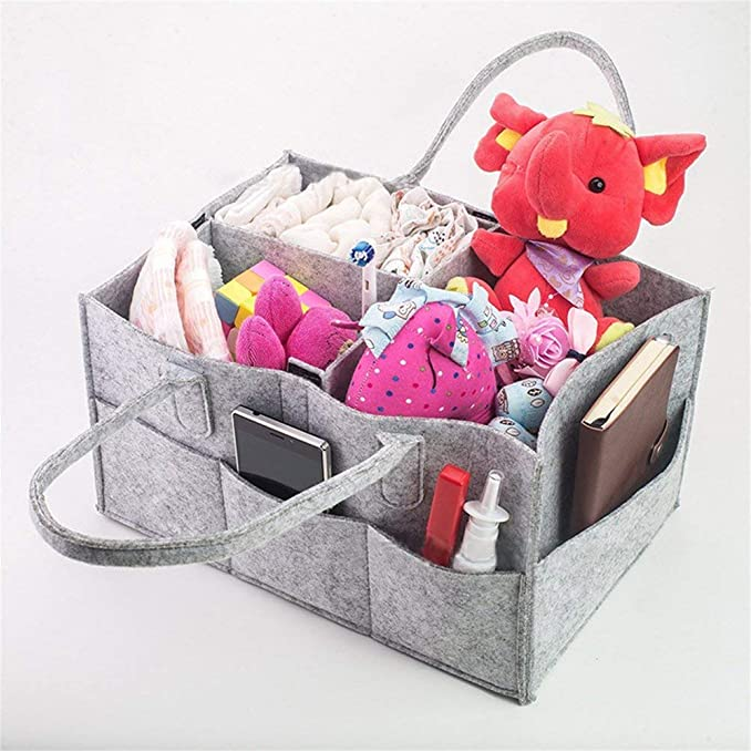 New Trend Hot Selling Felt Baby Diaper Caddy Storage Organizer Tote baby products