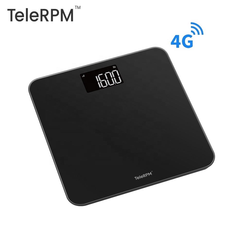 TeleRPM Precise and Secure Medical-grade Remote Care 4G Scale Telemedicine Body Scale Cellular Electronic Weighing Scale