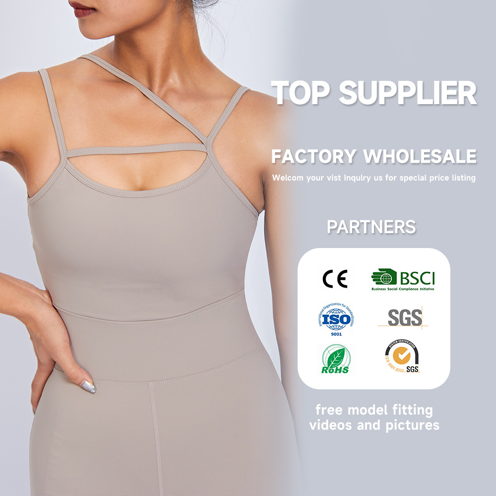 Slim Shoulder Strap Jumpsuit Gym Wear Sexy Cross Yoga Jumpsuit One Piece Yoga Shorts Fitness Yoga Sets One Piece Bodysuit