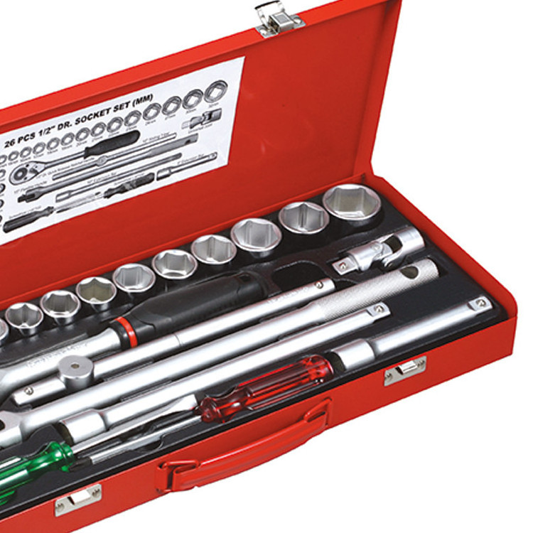 Factory Direct Sale Automotive Socket Wrench Tools Drive 27 Pcs 1/2