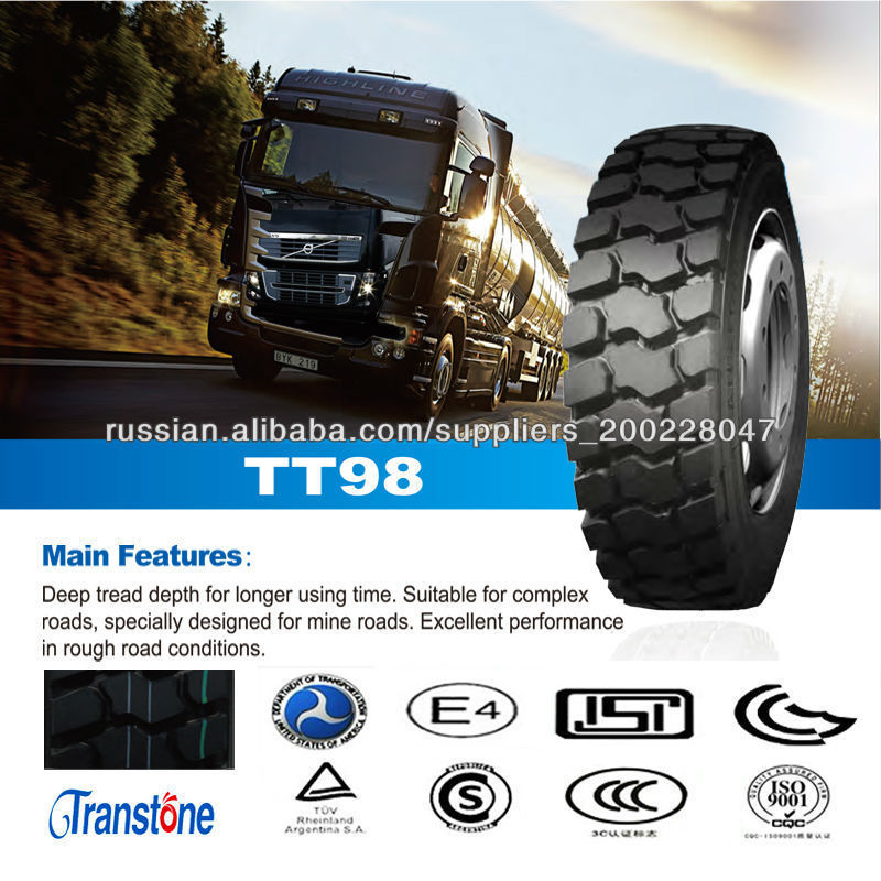 Transtone/Safemax brand truck tyre 295/80R22.5 TT658 pattern