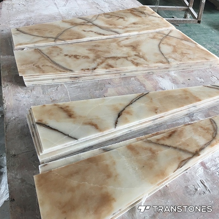 Bending Wall Panels Wall Interior Artificial Translucent Marble Stone Big Slabs For Faux Quartz Countertop