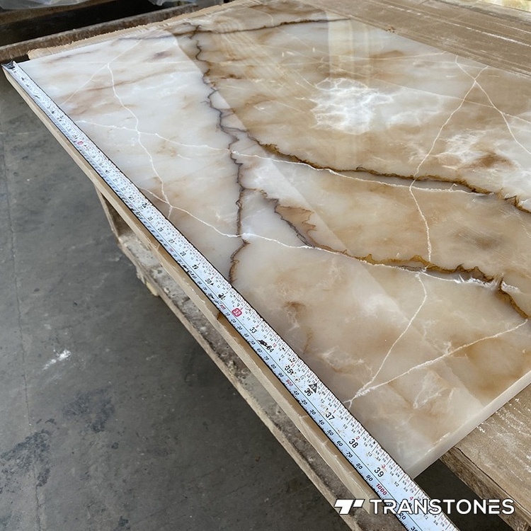 Bending Wall Panels Wall Interior Artificial Translucent Marble Stone Big Slabs For Faux Quartz Countertop