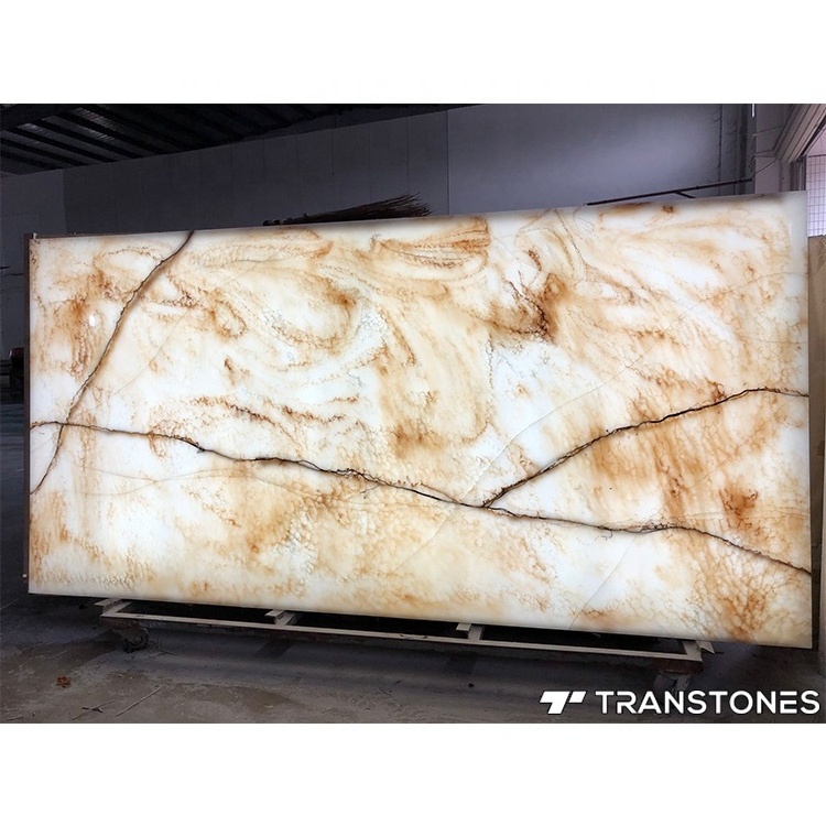 Bending Wall Panels Wall Interior Artificial Translucent Marble Stone Big Slabs For Faux Quartz Countertop