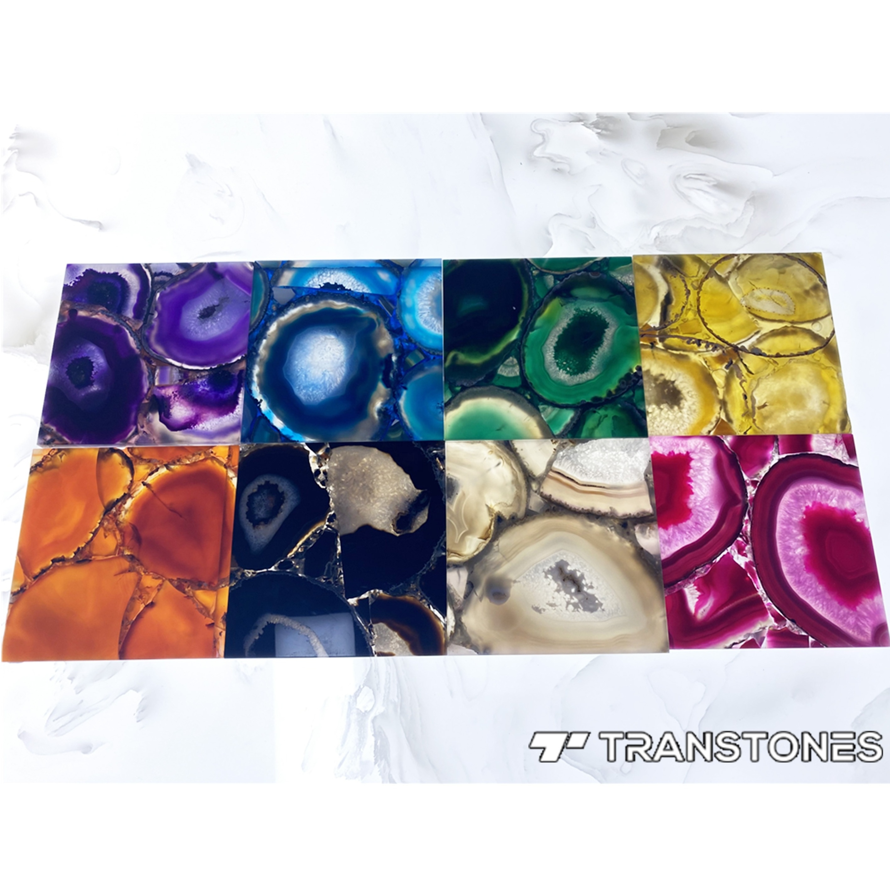 Real Agate Slab Natural Stone Floor Decoration Feature Wall Panel