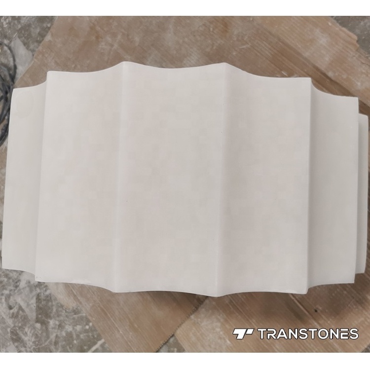 Backlit Onyx Wall Panels Faux Quartz Slab Sintered Stone For Gear Shape Lighting Box Solid Surface