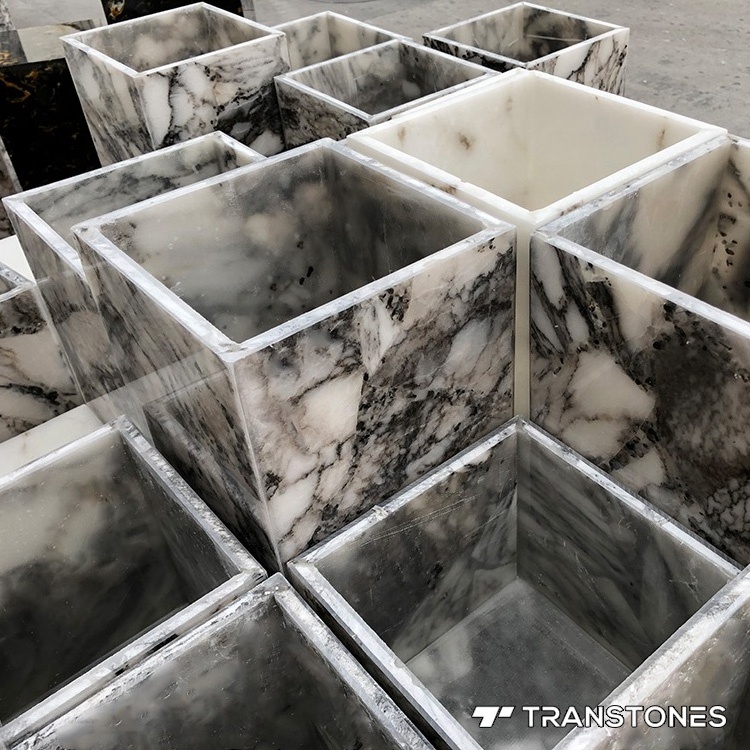 Faux Alabaster Resin Sheet Transtones Alabaster Marble Tiles Artificial Backlit Onyx Stone