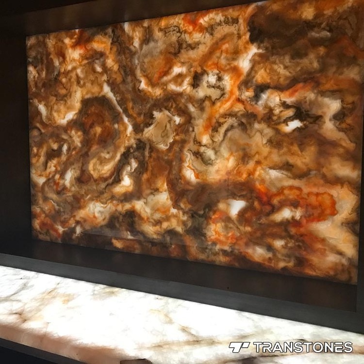 Wall Panels Price Wall Covering Alabaster Slab Translucent Onyx Artificial Stone Slab 4 Years ATH & UPR 6mm - 30mm Transtones