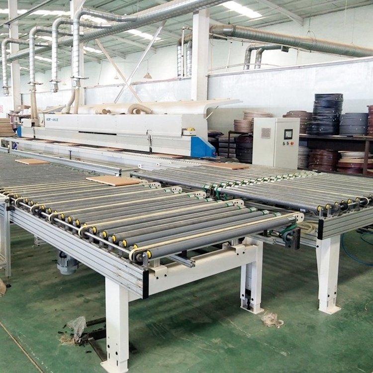 High efficient of edge banding machine line with automatic transmit conveyor roller table