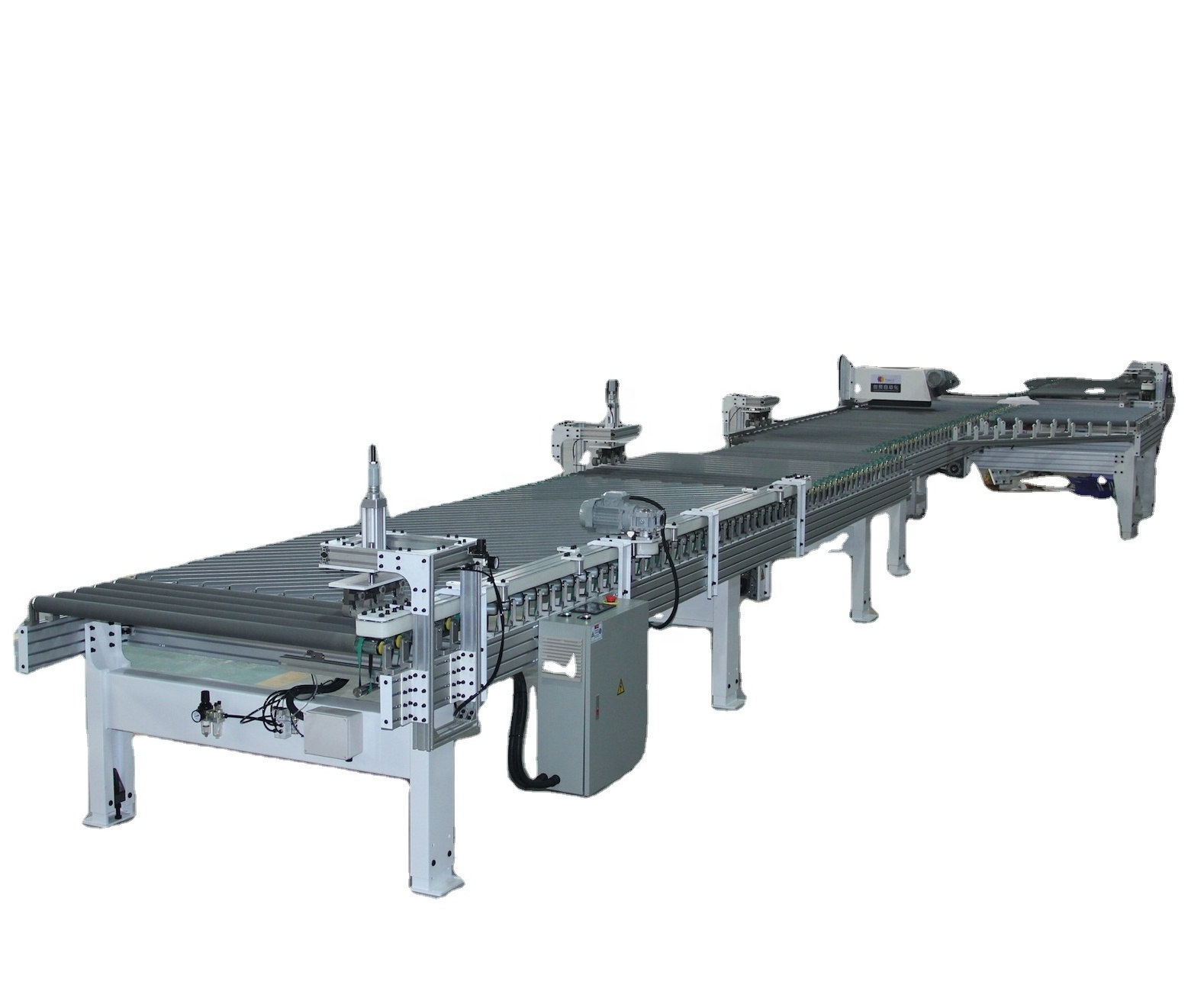 Automatic tapered roller and feeder edge banding squaring line other woodworking machinery roller conveyor