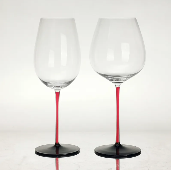 Novelty Wine Champagne Glasses Bar Banquet Wedding Favors Colorful Wine Glasses With Red Stem Wine Glasses Goblet Blue