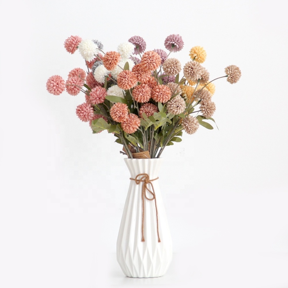 Popular 5-head Silk Dandelion Ball Chrysanthemum Cheap Price Chrysanthemum Flower For Wedding Home Decorative Flowers