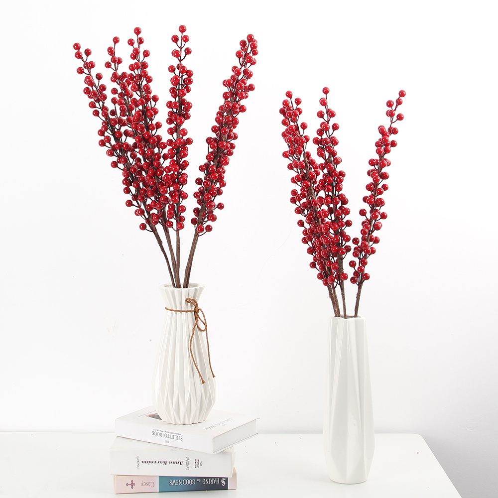 Cheap Price Artificial Flower Christmas Decorative Red Berry Branches