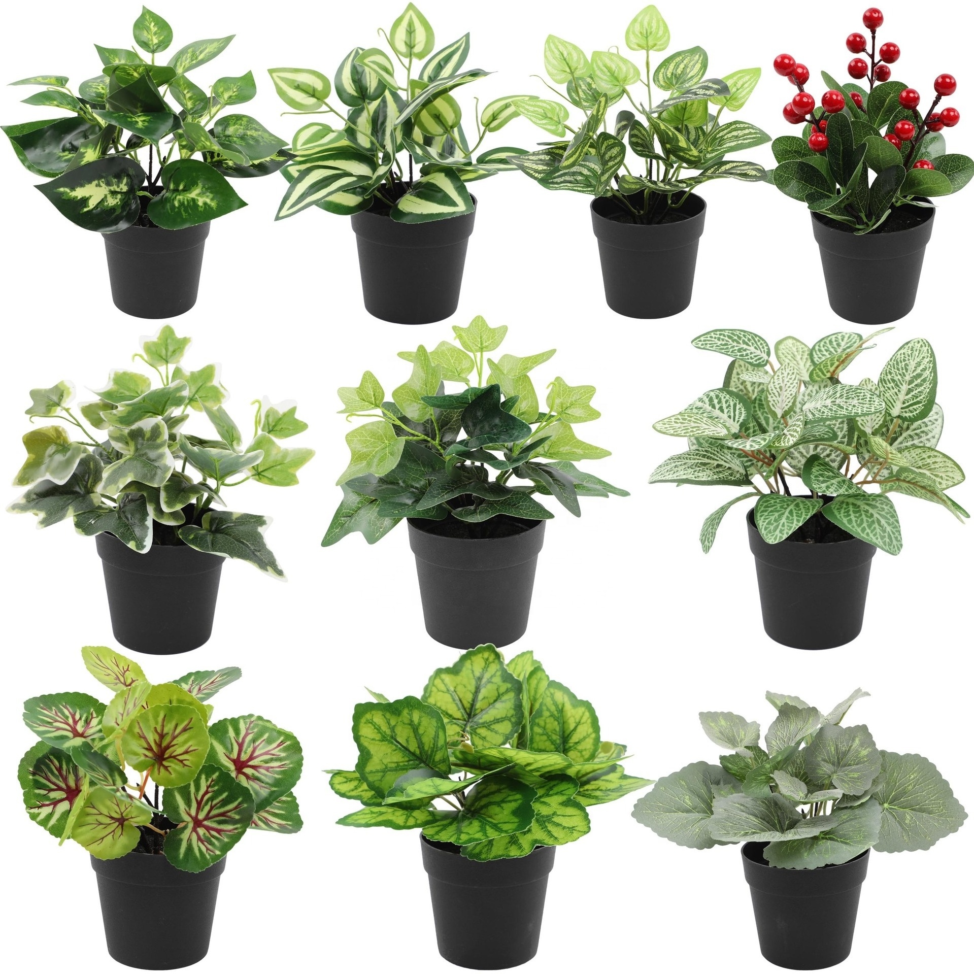 Multi-style Plant Pots Green Plants Artificial Decorative Plant Flower Bonsai Wholesale