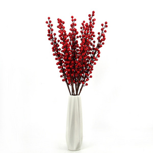 Cheap Price Artificial Flower Christmas Decorative Red Berry Branches