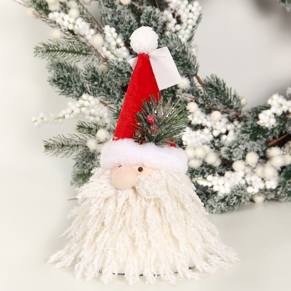 Christmas Decoration Small Sparkling Santa Claus plush toy Simulation Santa Claus Old Man Decoration Doll Sitting Position Chris