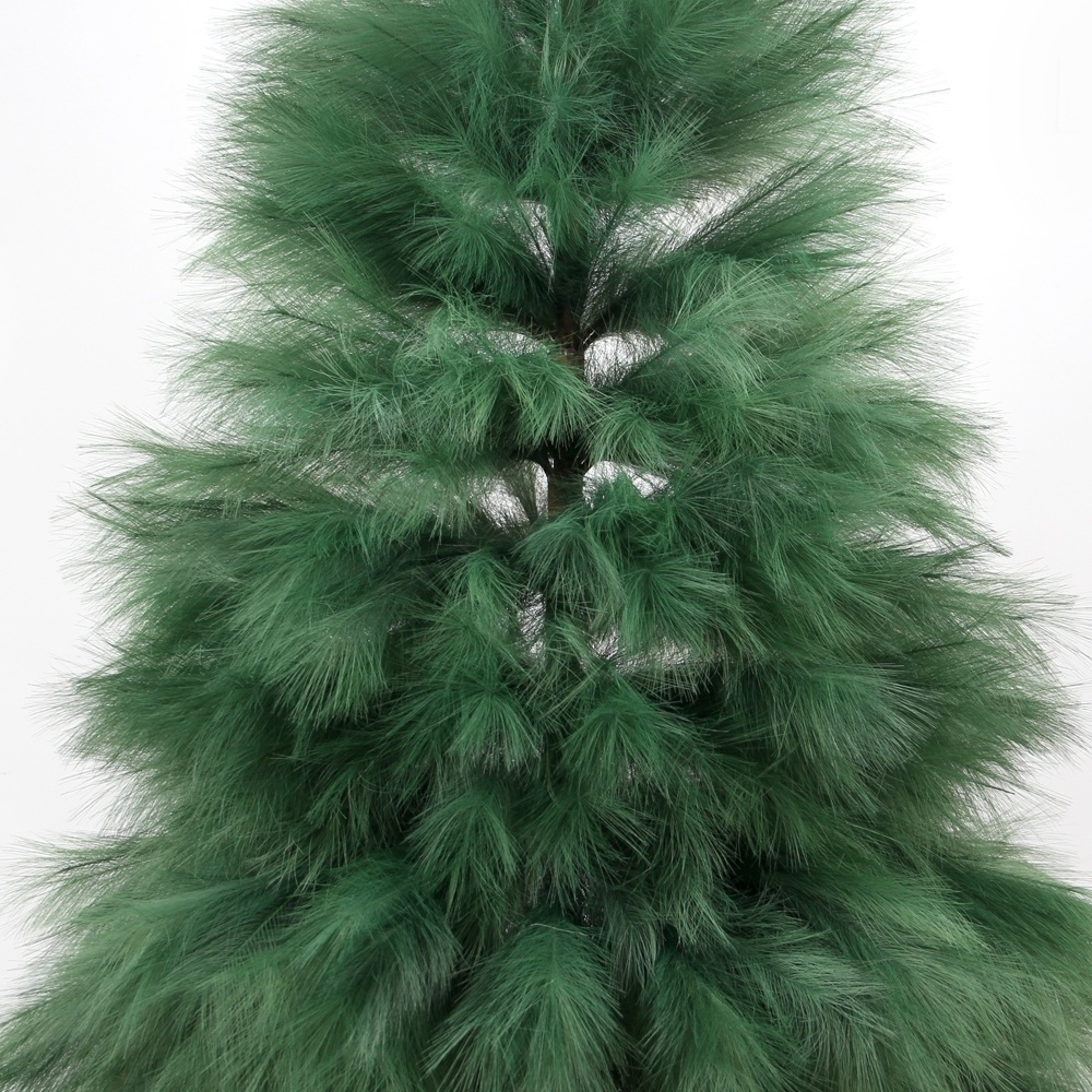 Unique New Design 7ft Dense Pampas Grass Christmas Tree Dark Green Large Christmas Trees Pure Handmade Artificial Tree