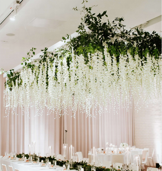 Popular Products Factory Direct 43INCH Artificial Wisteria Encipher Wisteria Multicolour Ceiling Hanging Artificial Flowers