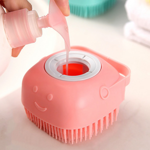 Soft Silicone Body Scrubber Bath Brush Baby Pet Dog Shower Non-slip Hair Exfoliating  Massage Bathing