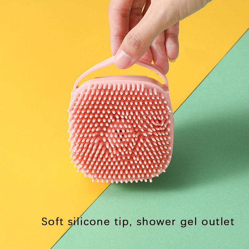 Soft Silicone Body Scrubber Bath Brush Baby Pet Dog Shower Non-slip Hair Exfoliating  Massage Bathing