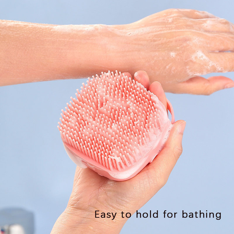 Soft Silicone Body Scrubber Bath Brush Baby Pet Dog Shower Non-slip Hair Exfoliating  Massage Bathing