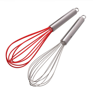 Stainless Steel Easy Grip Egg Whisk Whipper  Food Blender Cream Milk Egg Whisk Stand