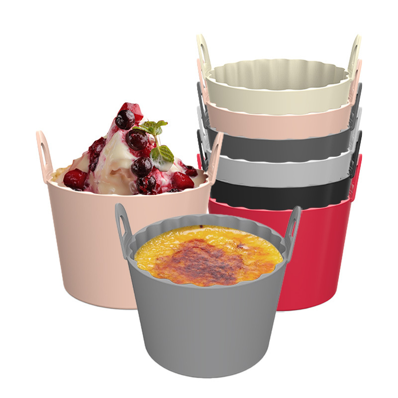 Wholesale Custom Oven 4Oz Mini Small Baking Bowl Bakeware Pudding Souffle Cup Creme Brulee Silicone Ramekins Set