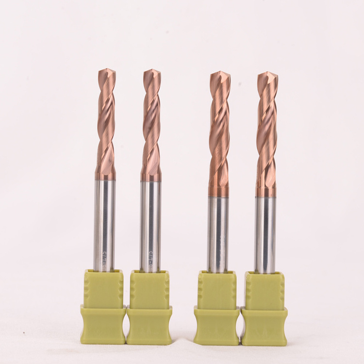 High Performance 2 Flutes Tungsten Carbide Twist Drills CNC Machine Drilling Hole Stainless Steel Drill Bit