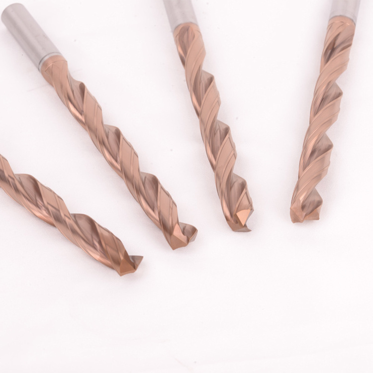 High Performance 2 Flutes Tungsten Carbide Twist Drills CNC Machine Drilling Hole Stainless Steel Drill Bit