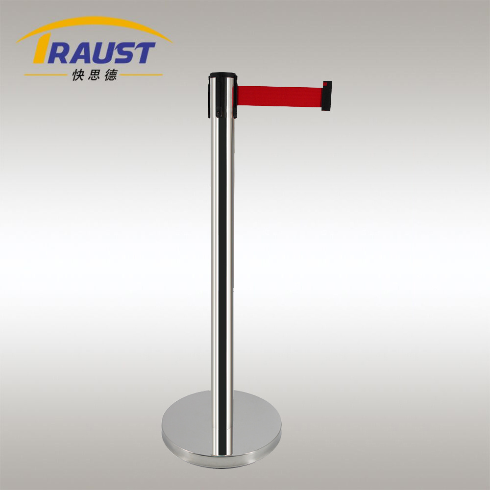 Traust museum station theater custom line stainless steel retractable q manager queue stand belt barrier post stanchions