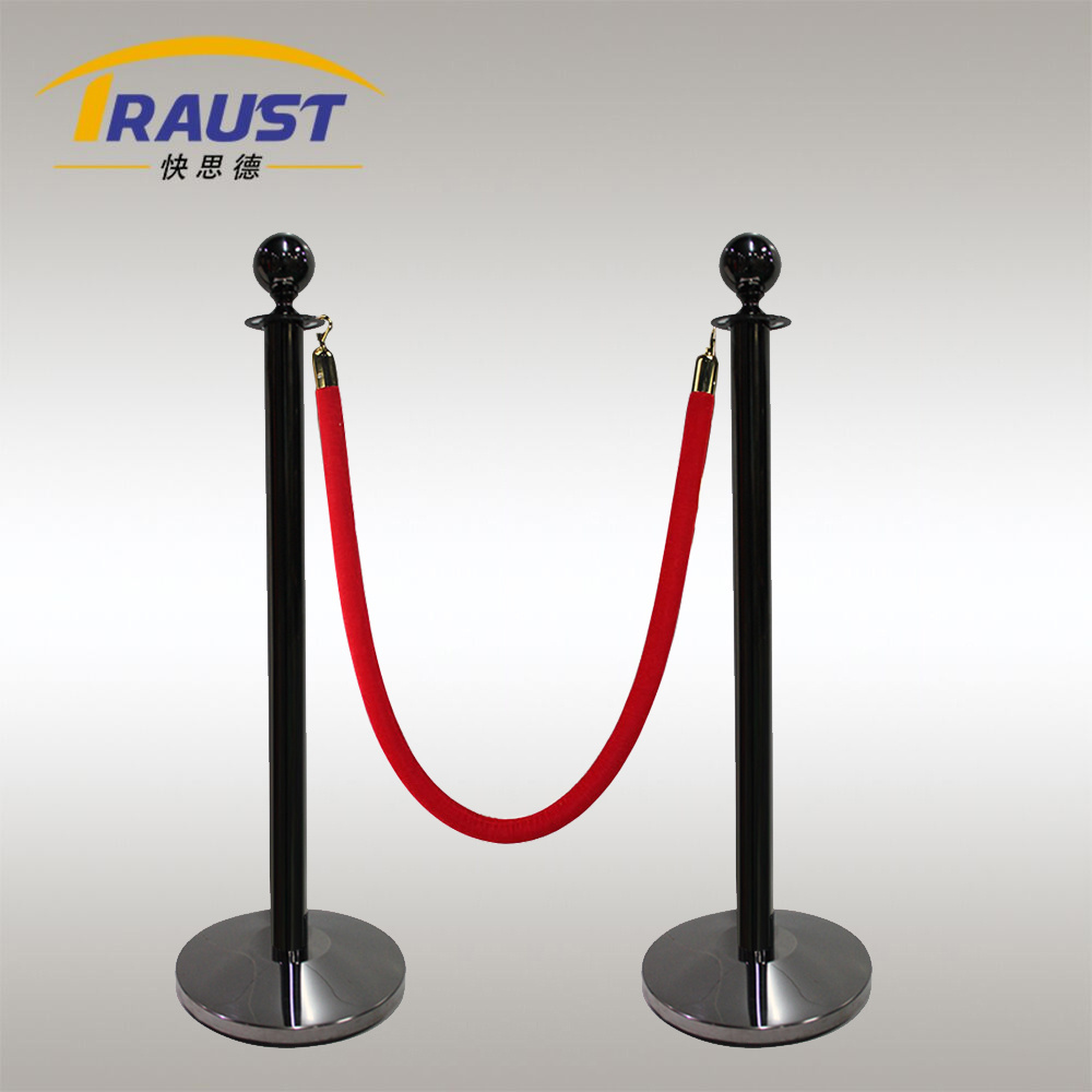 Economical crowd control queue stand red carpet velvet rope barriers stanchion post