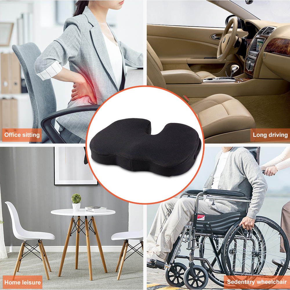 Best Selling New Design Memory Foam and Orthopedic Design Breathable Zero Gravity Butt Foam Seat Cushion