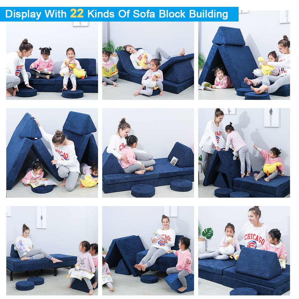 Factory Price Living Room Kids Sofa Furniture Memory High Density Foam Couch Play Cushion for Children Gifts play couches//