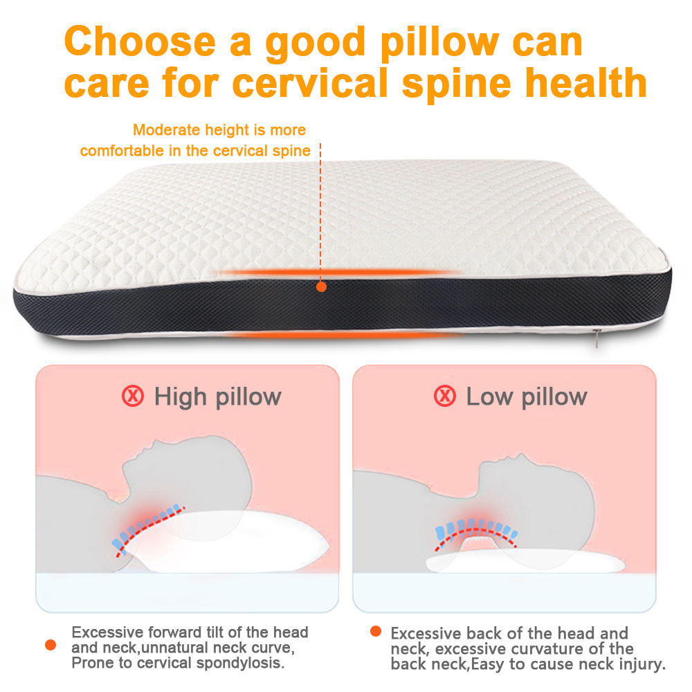 Factory Classic Bread Memory Foam Cooling Gel Bed Sleep Pillow Cervical Neck Pillows With Removable Pillow case