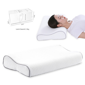 Custom Logo Cervical Orthopedic pillow Neck Rest Gel Cool Coccyx Contour Comfort Adjustable Memory Foam bed Pillow