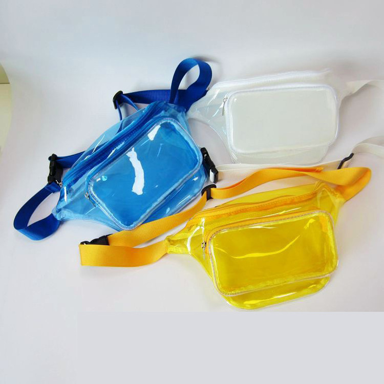 Candy color transparent Fanny pack multi-functional fashion leisure outdoor sports Fanny pack jelly pack female bag wholesale