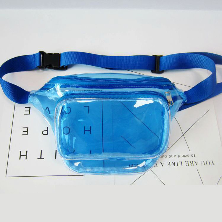 Candy color transparent Fanny pack multi-functional fashion leisure outdoor sports Fanny pack jelly pack female bag wholesale