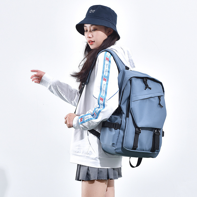 mochila viaje Simple couple backpack junior high school college student backpack fashion leisure large capacity backpack