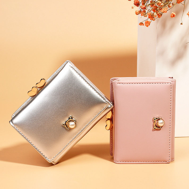 carteras para mujer billeteras para mujer for Women PU Leather Card Holder Organizer Pocket Compact Bifold Ladies Mini Purse