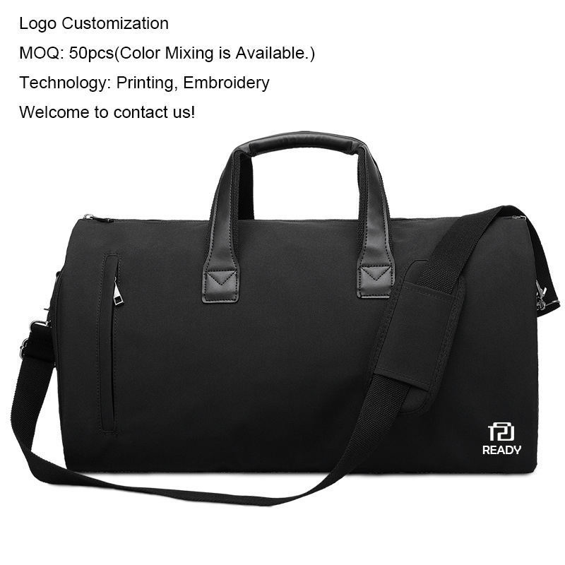 dropship 2 in 1 Hanging Suitcase Suit Travel Bags Convertible Garment Bag shoulder Strap Carry on Garment Duffel Bag Organizer