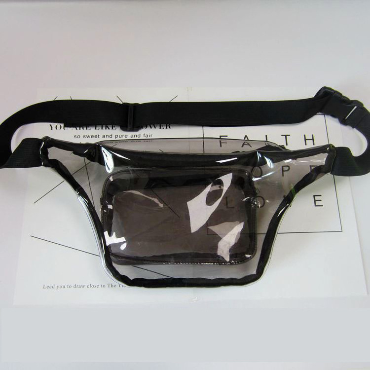 Candy color transparent Fanny pack multi-functional fashion leisure outdoor sports Fanny pack jelly pack female bag wholesale