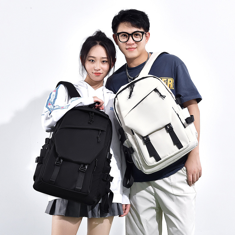 mochila viaje Simple couple backpack junior high school college student backpack fashion leisure large capacity backpack